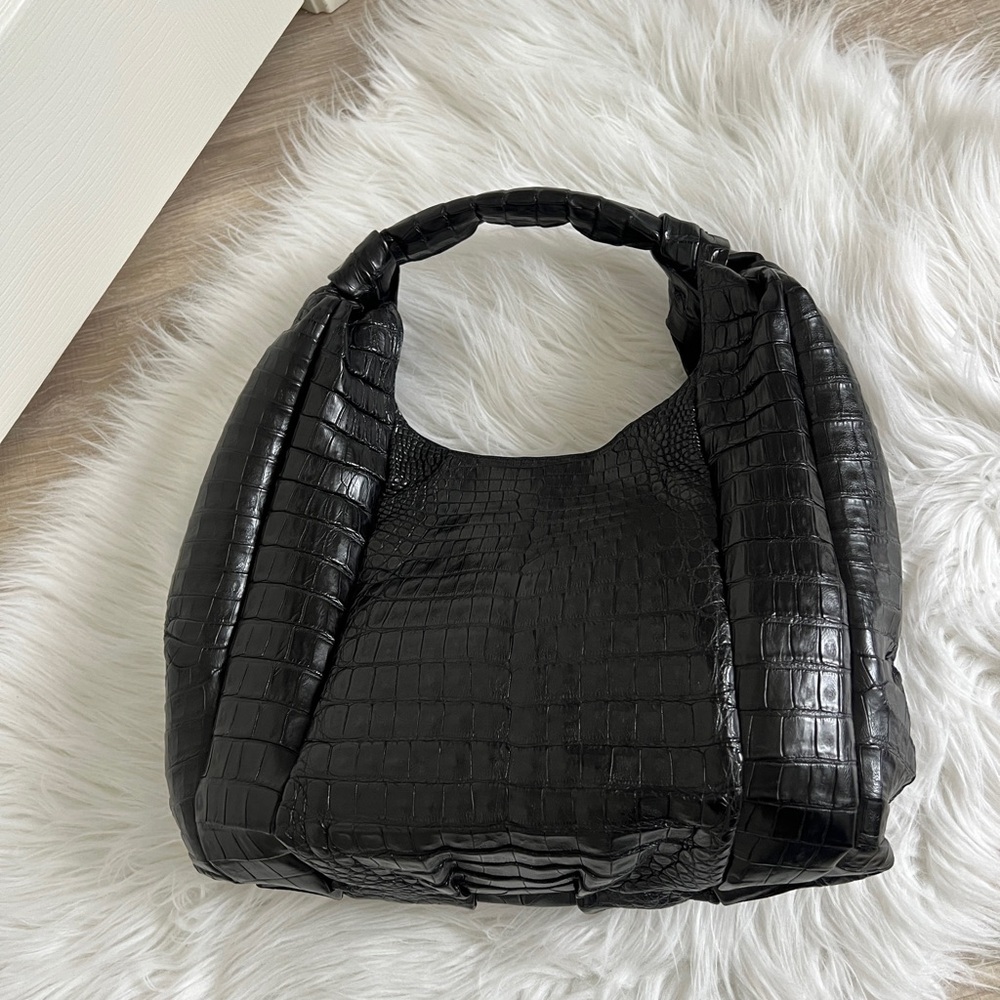 Nancy Gonzalez Black Crocodile Handbag